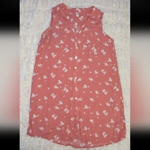 GAP Sleeveless Button-Front Floral Dress – Size XXL
